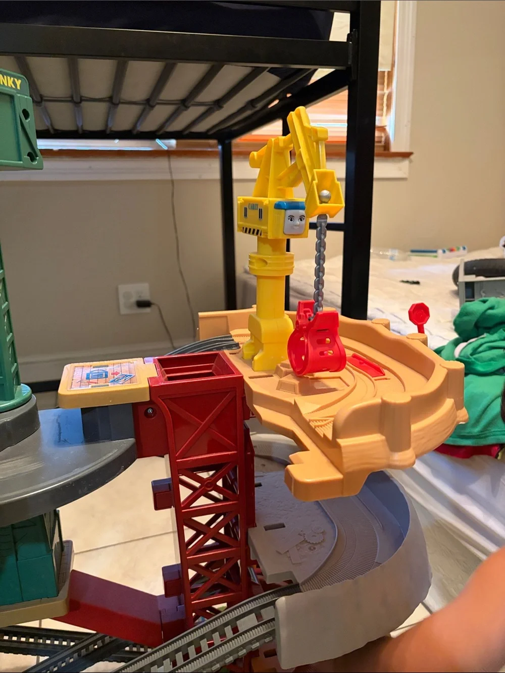 Thomas & Friends Green, Yellow and Orange Multi-Level Crane & Track Playset